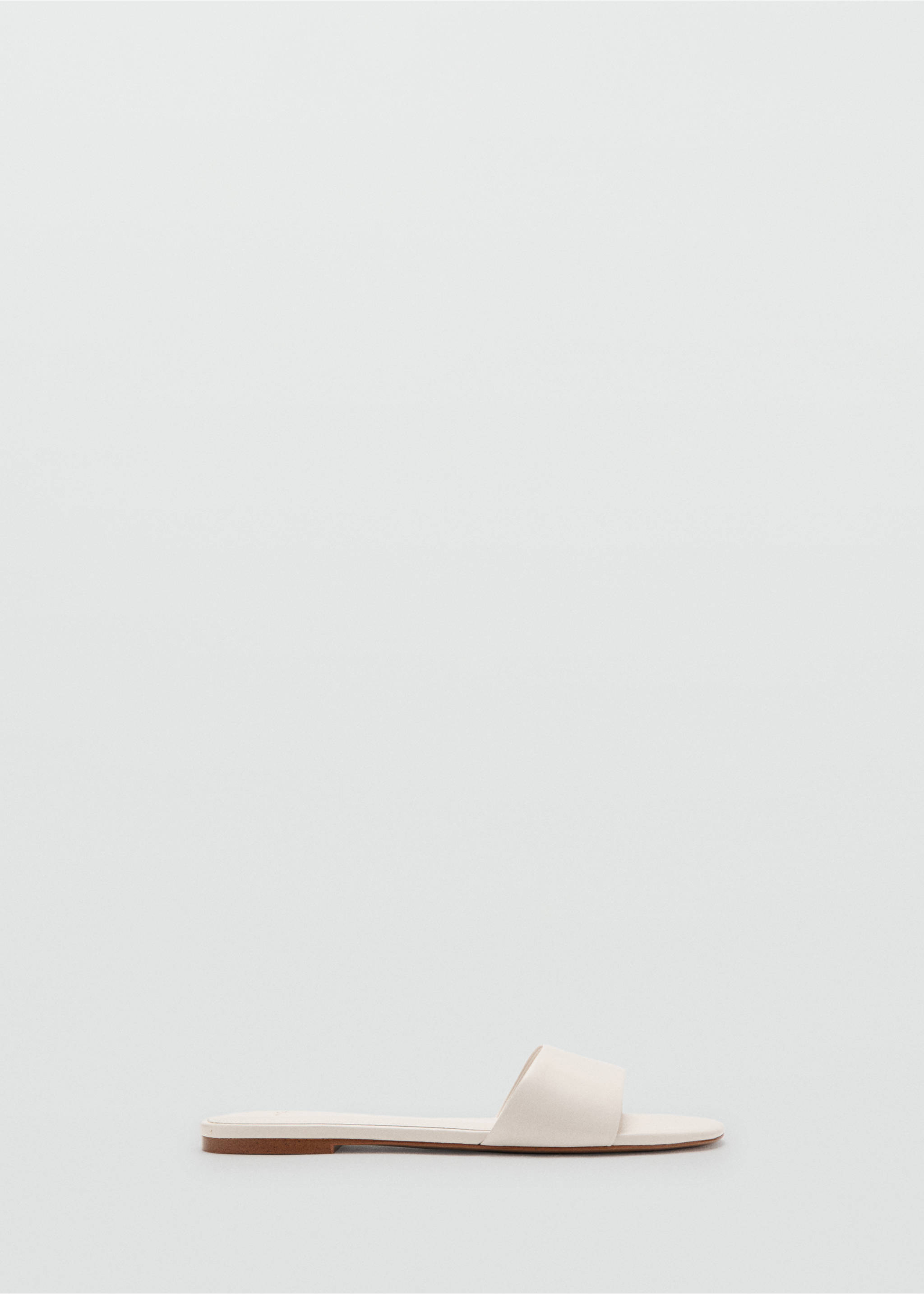 Кожаные сандалии на плоской подошве - Изделие без модели, Экрю. Ref: 37021333-00.