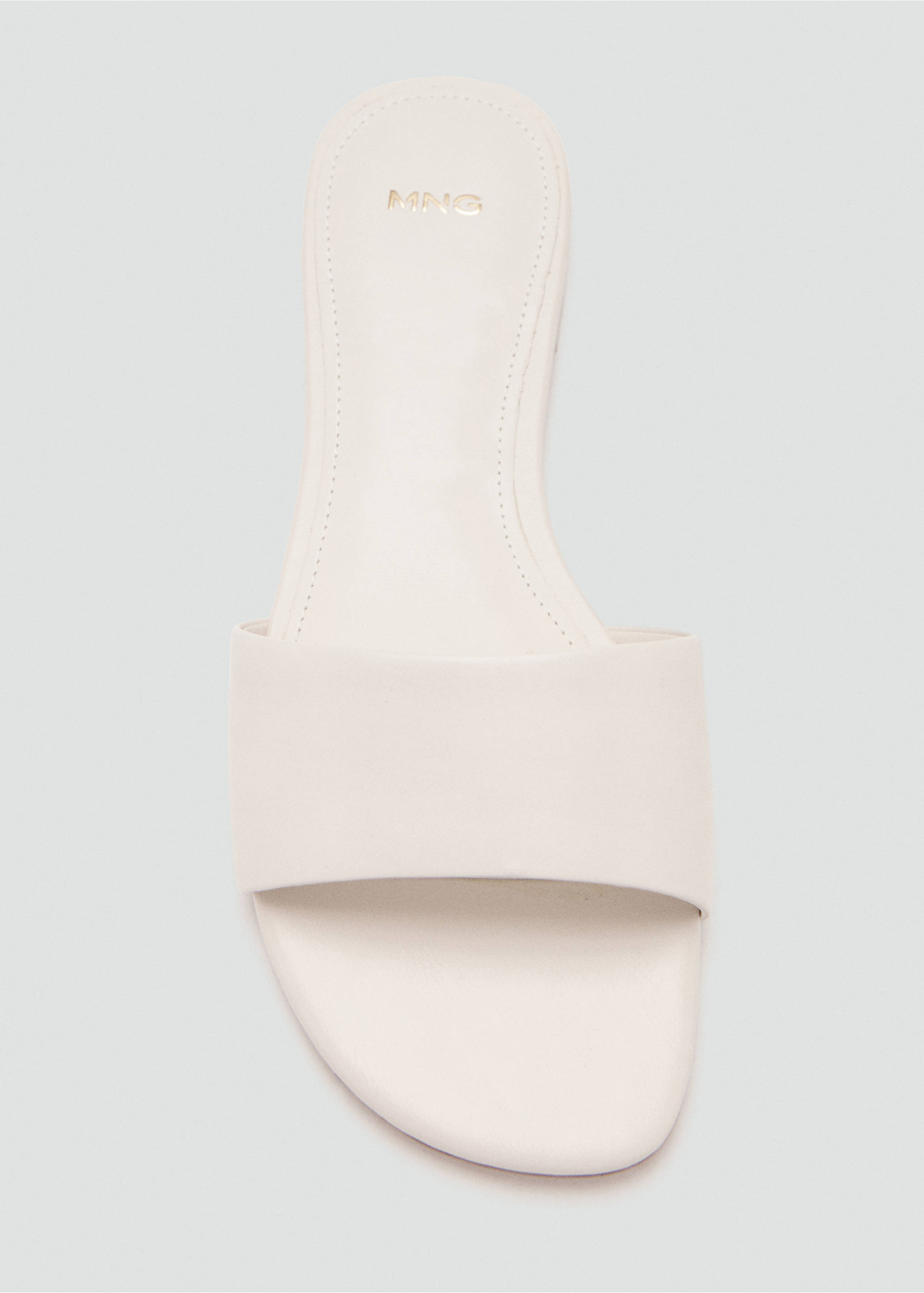 Кожаные сандалии на плоской подошве - Деталь изделия 2, Экрю. Ref: 37021333-00.