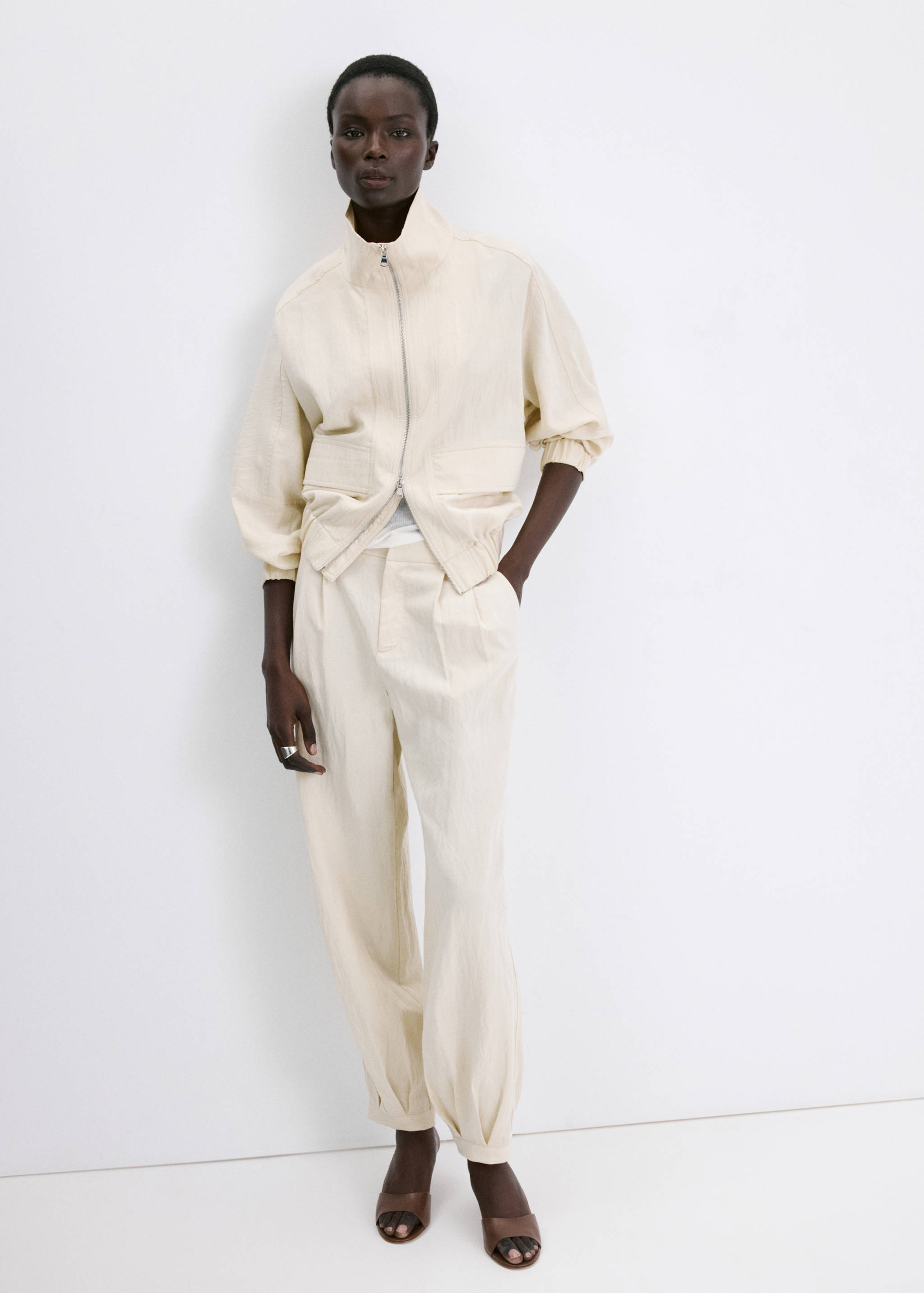 Heel non-structured sandals - General plane