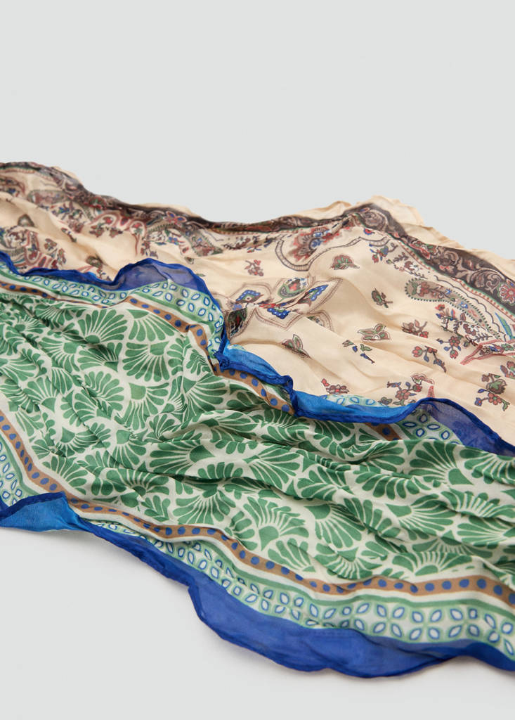 Set of 2 printed handkerchiefs — Blue