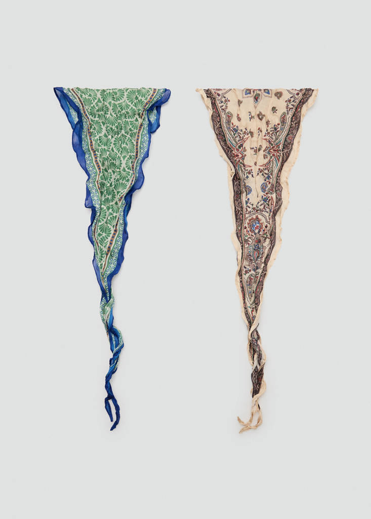 Set of 2 printed handkerchiefs — Blue