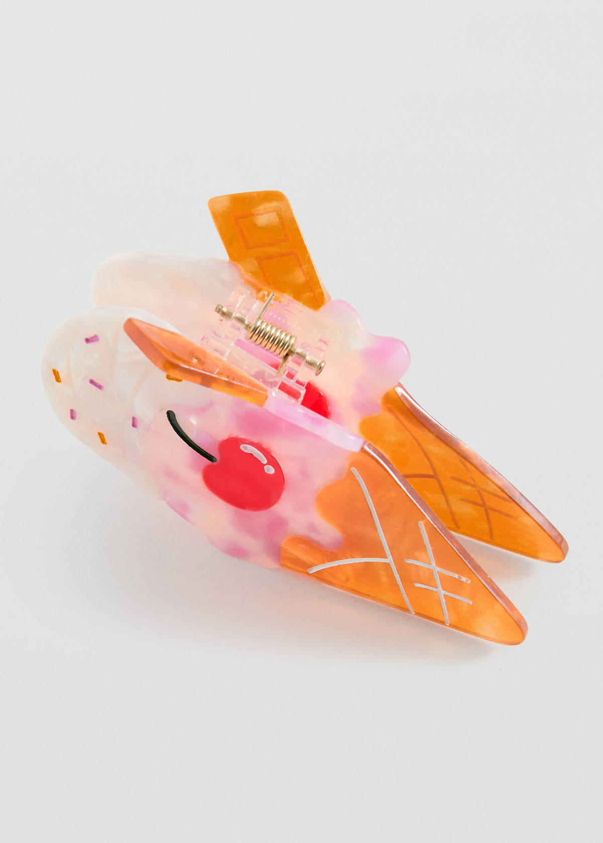 Ice cream hair claw — Pink