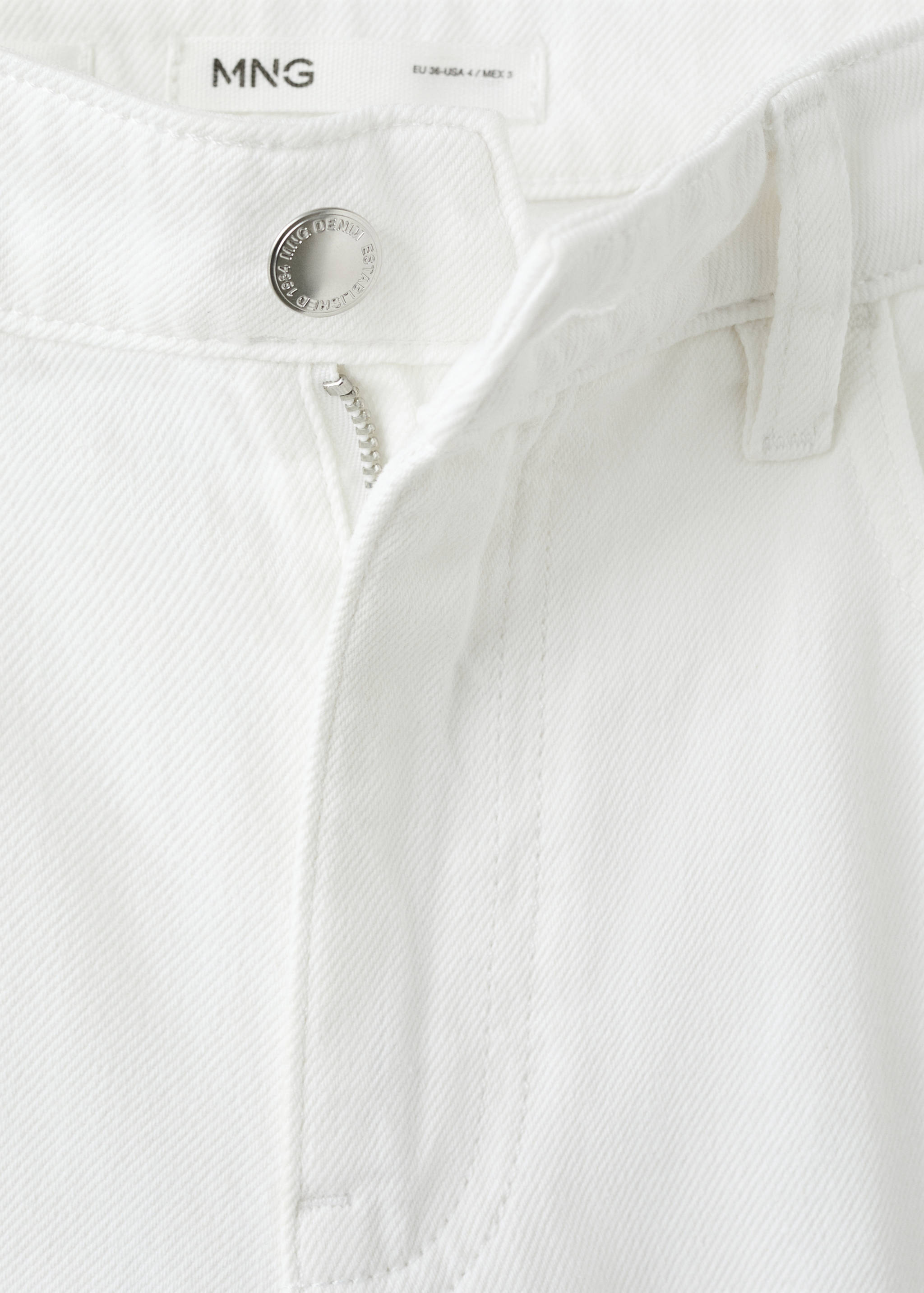 Straight-fit denim bermuda shorts - Details of the article 8