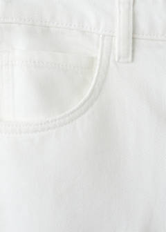 Straight-fit denim bermuda shorts — White 13