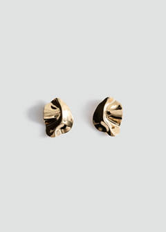 Textured-relief earrings — Gold 1