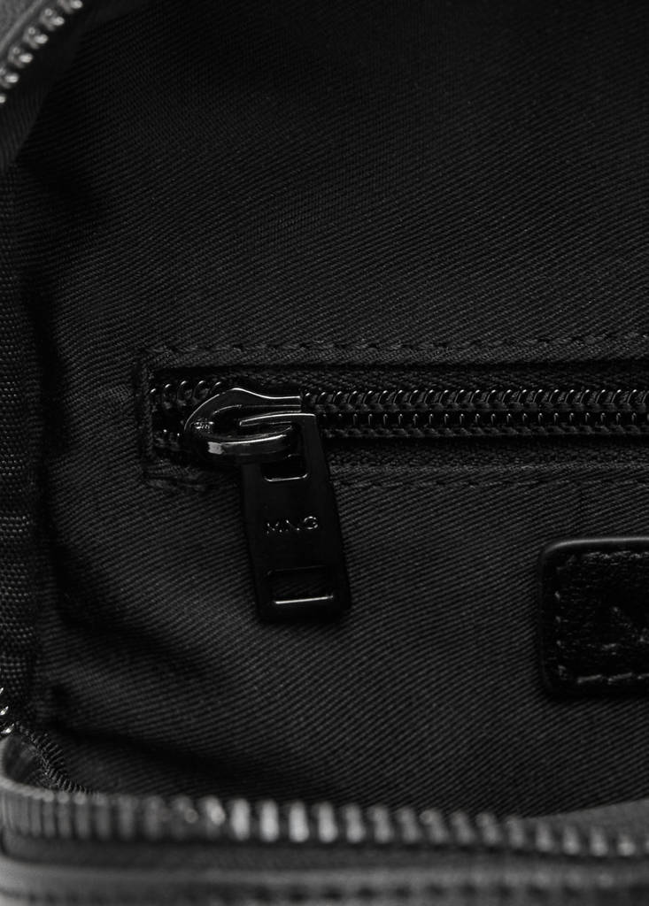 Zipper leather bag — Black