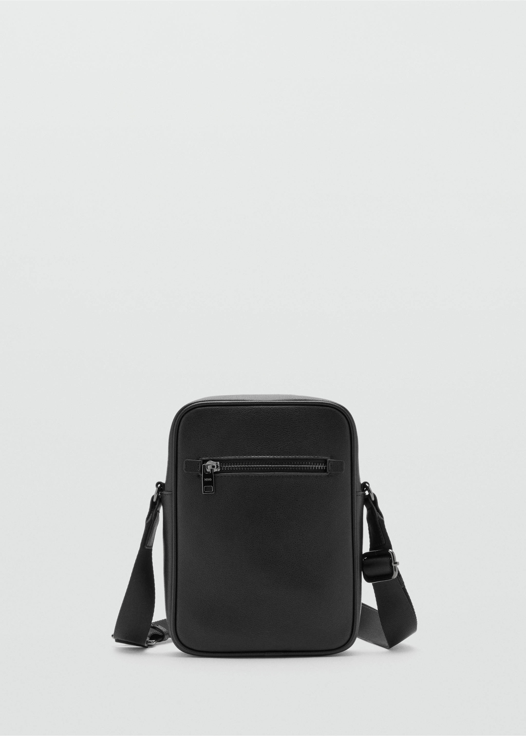 Zipper leather bag - Article without model, Black. Ref: 37021355-00.