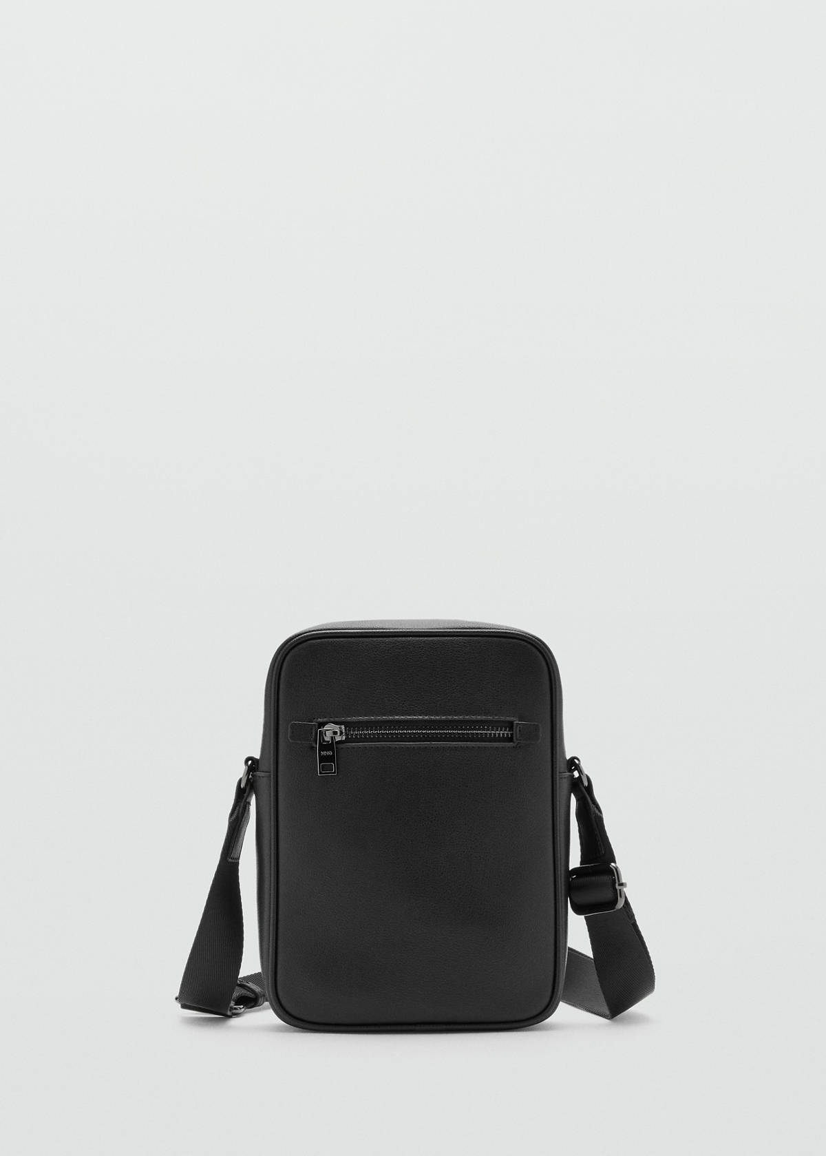 Zipper leather bag — Black