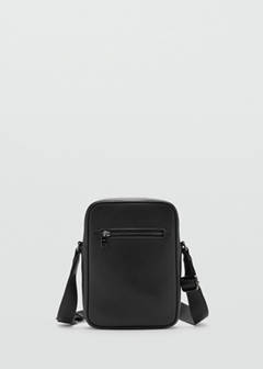 Zipper leather bag — Black 1