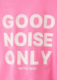 Printed text T-shirt — Neon Pink 3