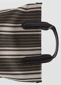 Striped tote bag — Brown 5