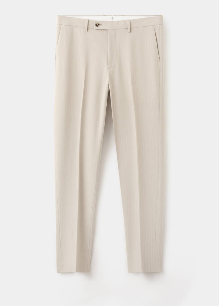 Milan slim-fit suit trousers — Beige