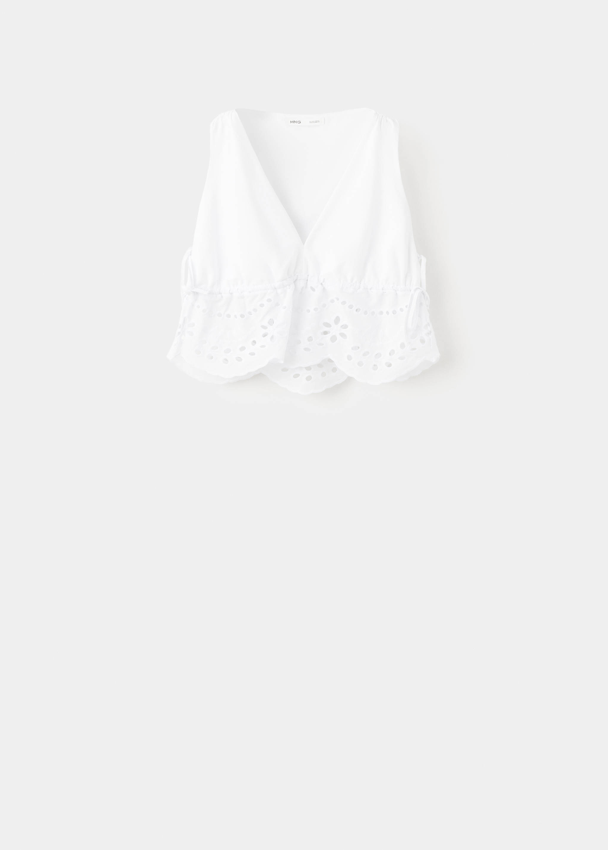 Embroidered broderie anglaise top - Article without model