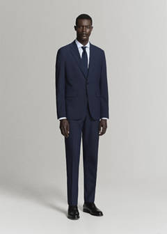 Milan slim fit suit trousers — Dark Navy 2