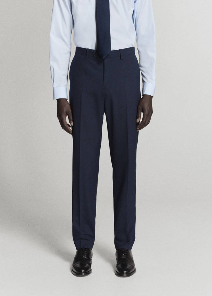 Milan slim-fit suit trousers — Dark Navy