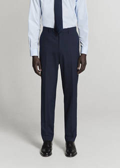 Milan slim fit suit trousers — Dark Navy 1