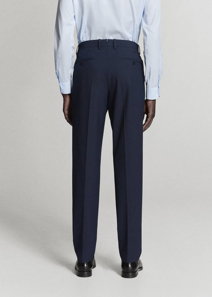 Milan slim-fit suit trousers — Dark Navy
