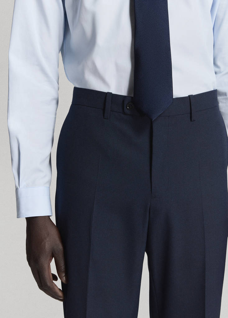 Milan slim-fit suit trousers — Dark Navy