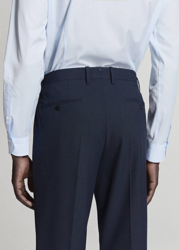 Milan slim-fit suit trousers — Dark Navy