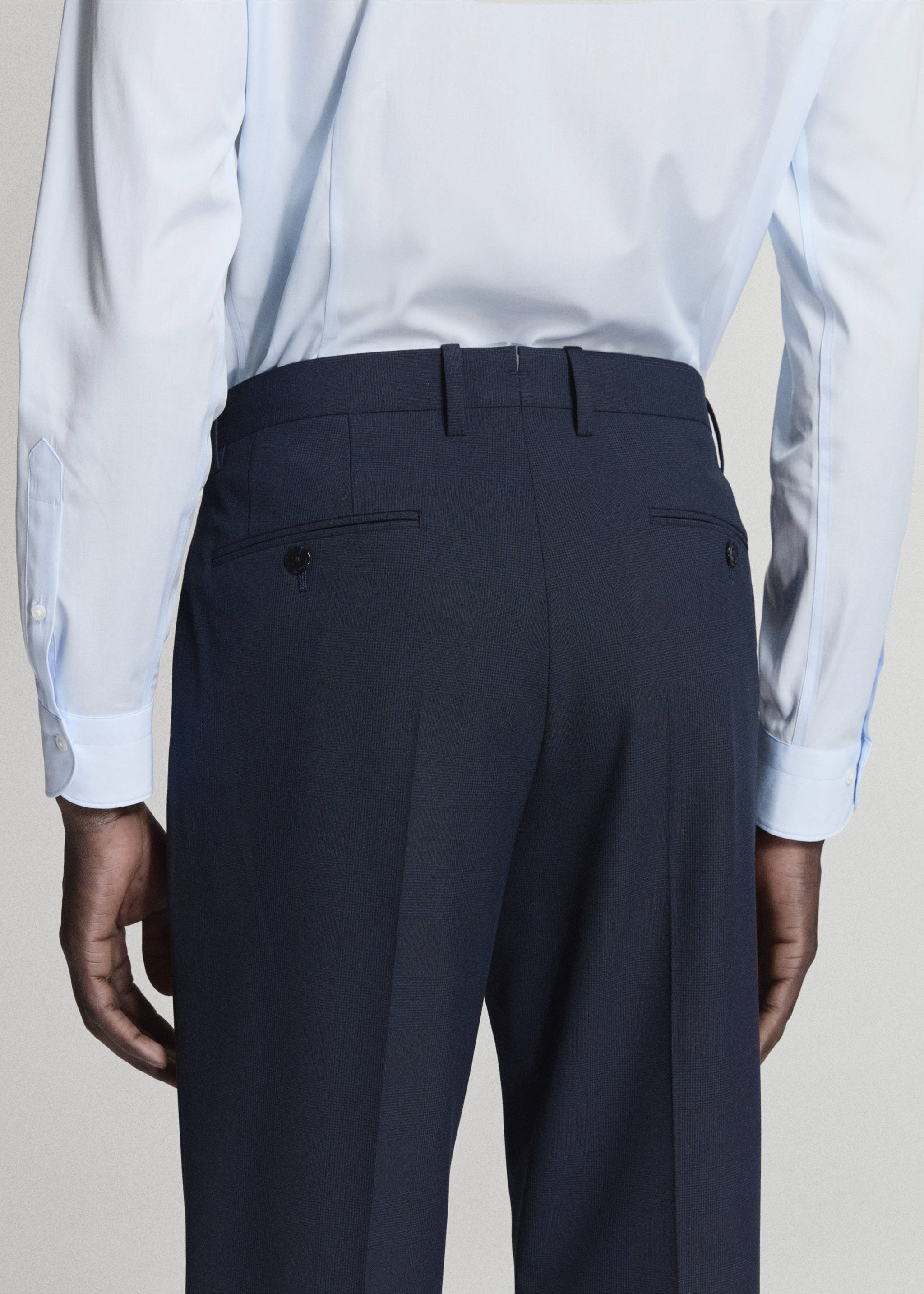 Trousers milan - Details of the article 3, Dark Navy. Ref: 37021364-00.