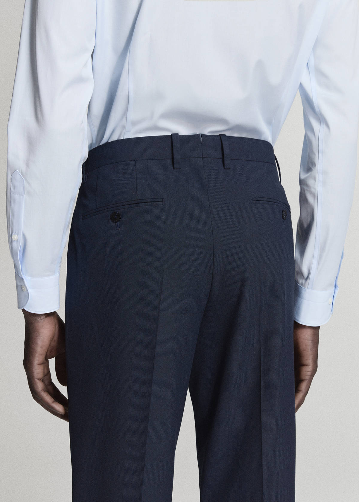 Milan slim fit suit trousers — Dark Navy