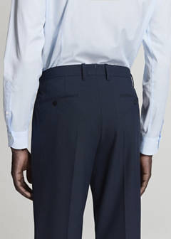 Milan slim fit suit trousers — Dark Navy 6