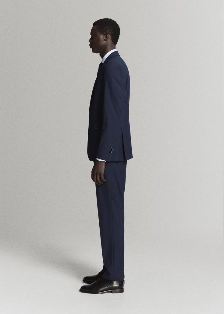 Milan slim-fit suit trousers — Dark Navy