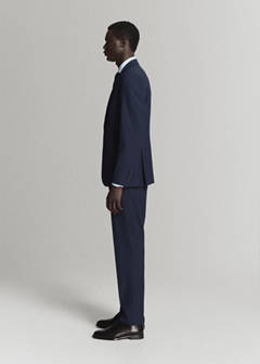 Milan slim fit suit trousers — Dark Navy 5