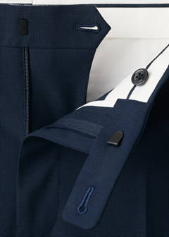 Milan slim fit suit trousers — Dark Navy 9