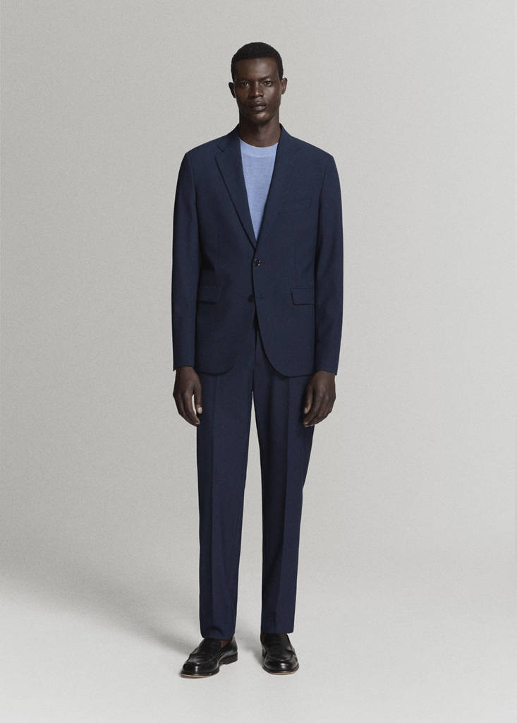 Milan slim-fit suit trousers — Dark Navy