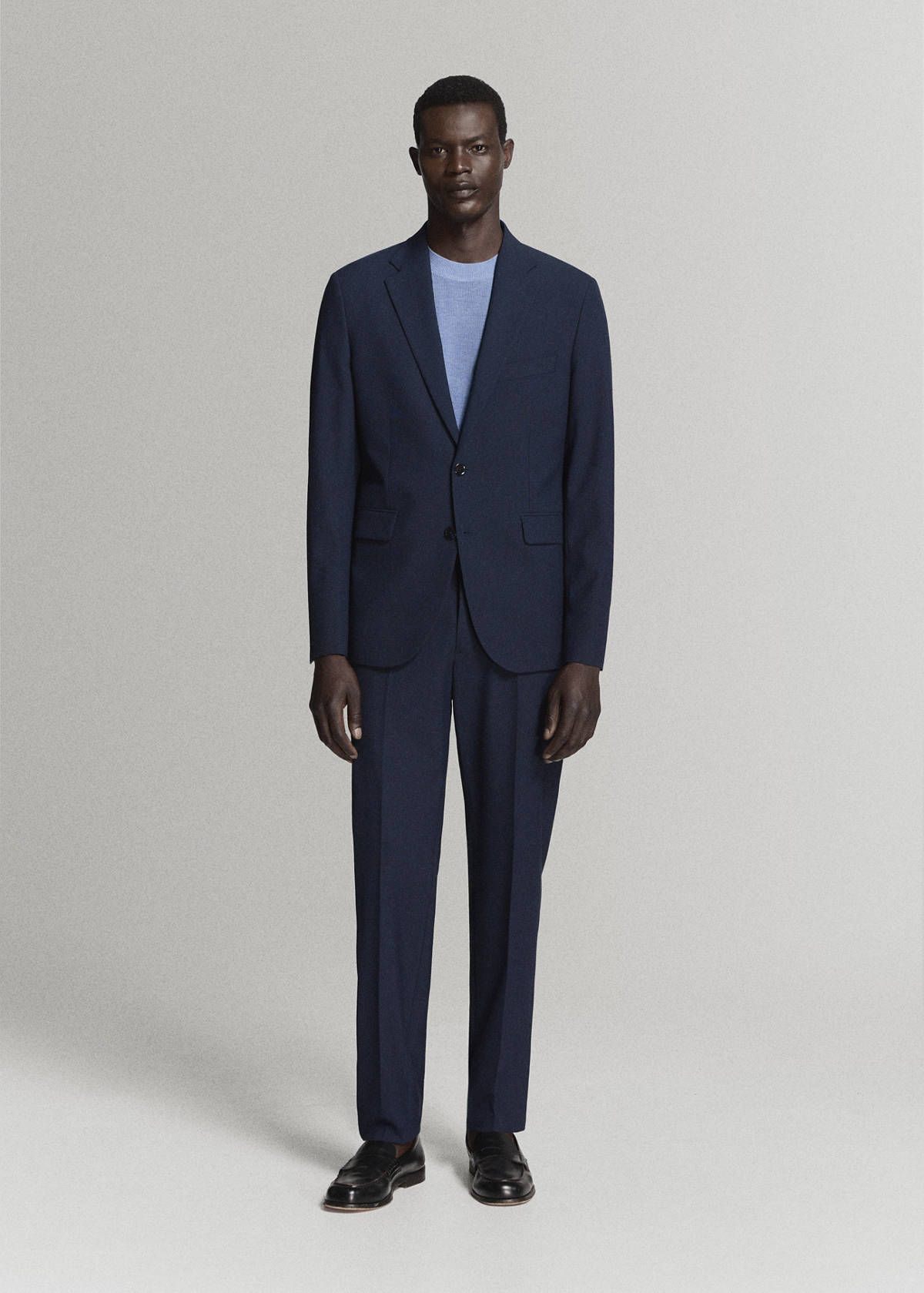 Milan slim fit suit trousers — Dark Navy