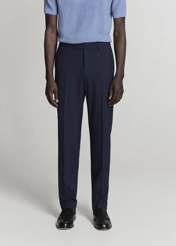 Milan slim-fit suit trousers — Dark Navy