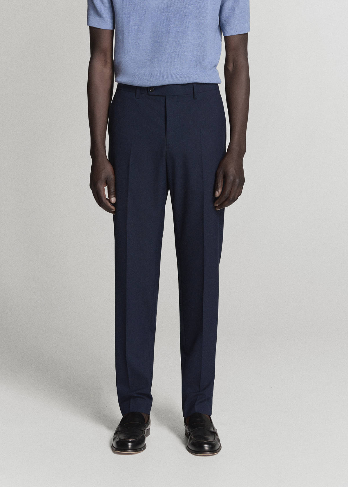 Milan slim fit suit trousers — Dark Navy