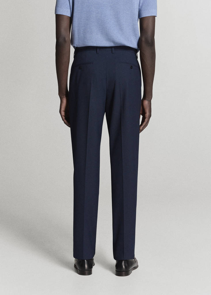 Milan slim-fit suit trousers — Dark Navy