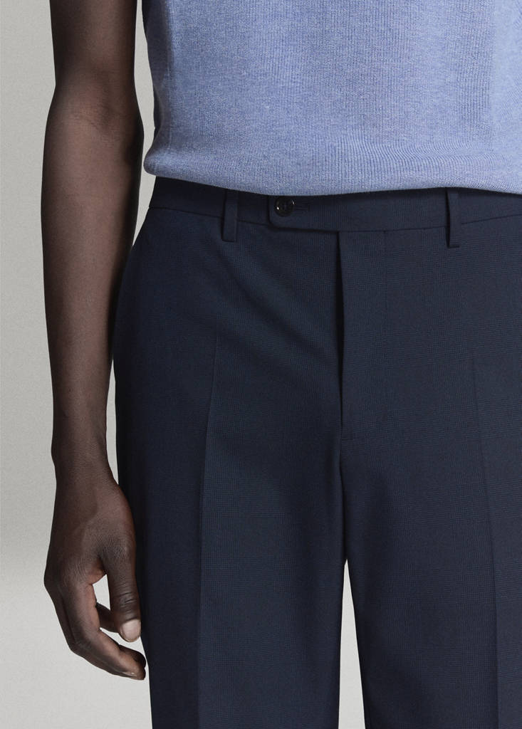 Milan slim-fit suit trousers — Dark Navy