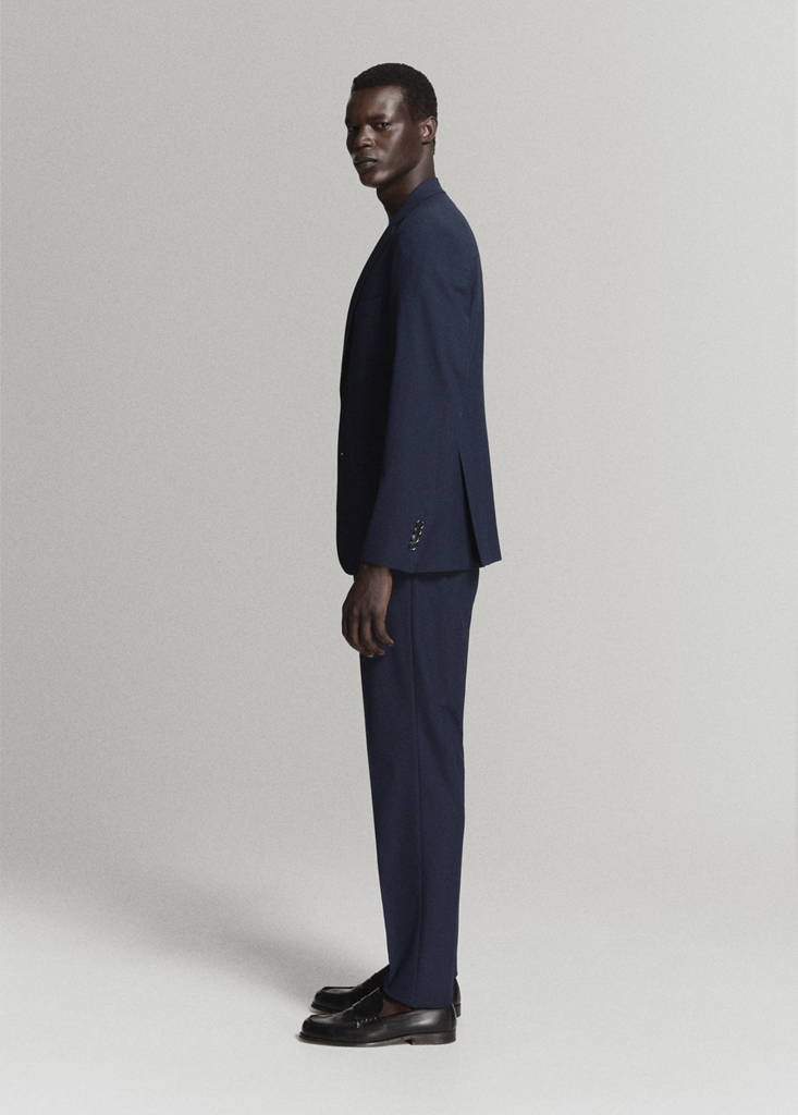 Milan slim-fit suit trousers — Dark Navy