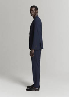 Milan slim fit suit trousers — Dark Navy 15