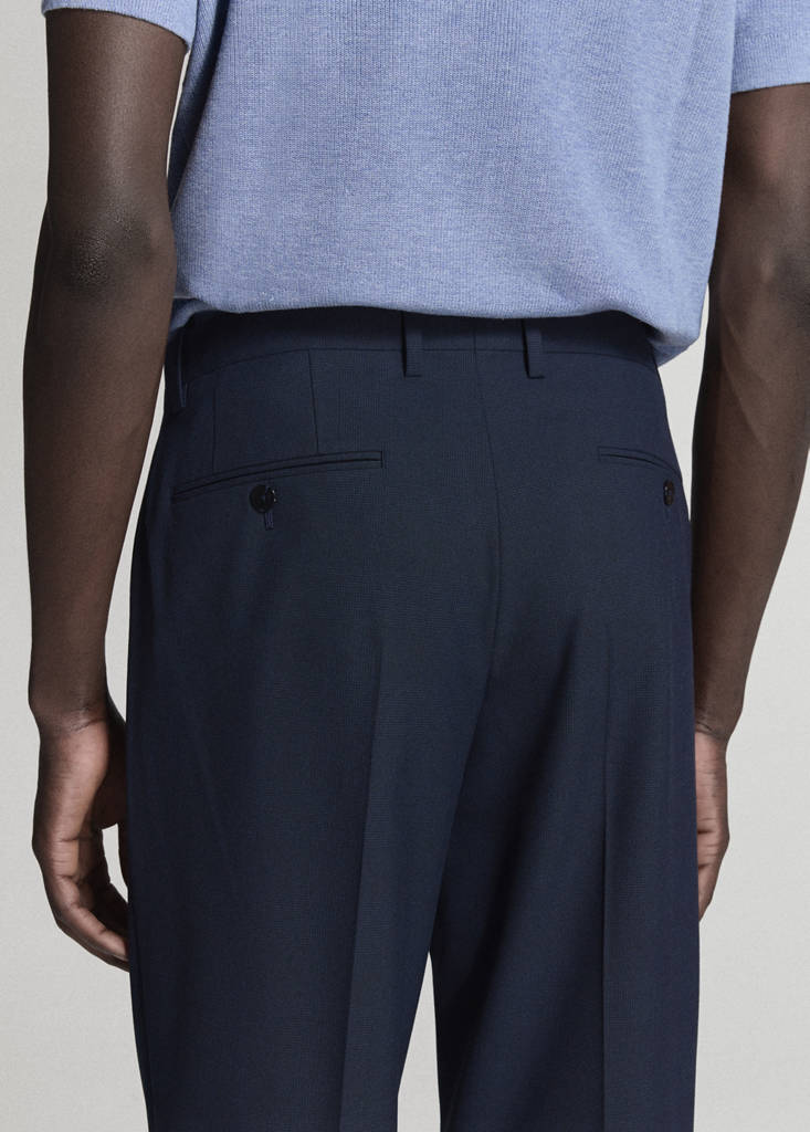 Milan slim-fit suit trousers — Dark Navy