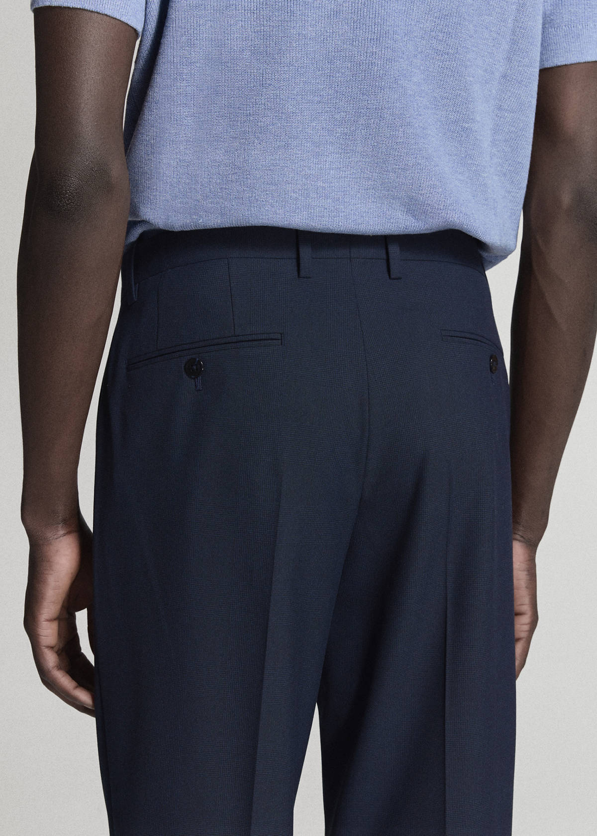 Milan slim fit suit trousers — Dark Navy