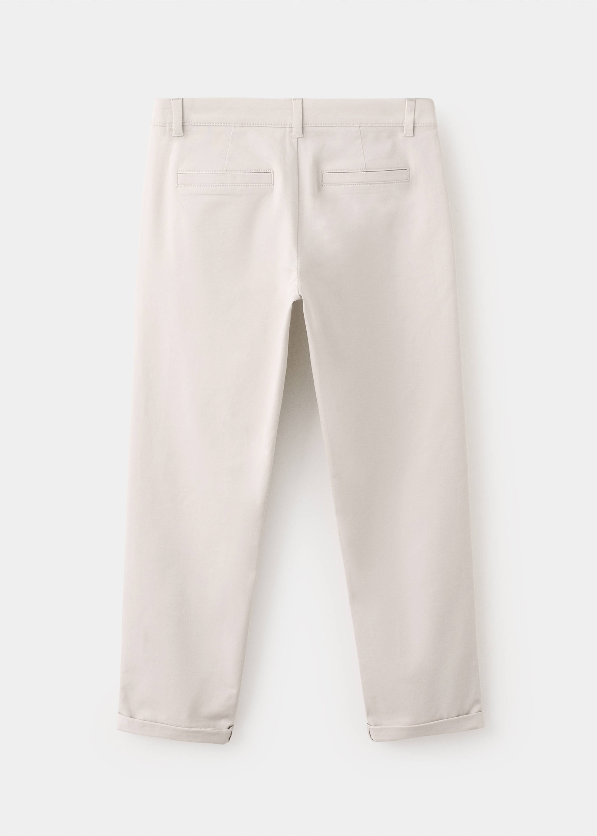 Pantalon chino avec ourlet - Verso de l’article, Gris glacé. Ref: 37021365-00.