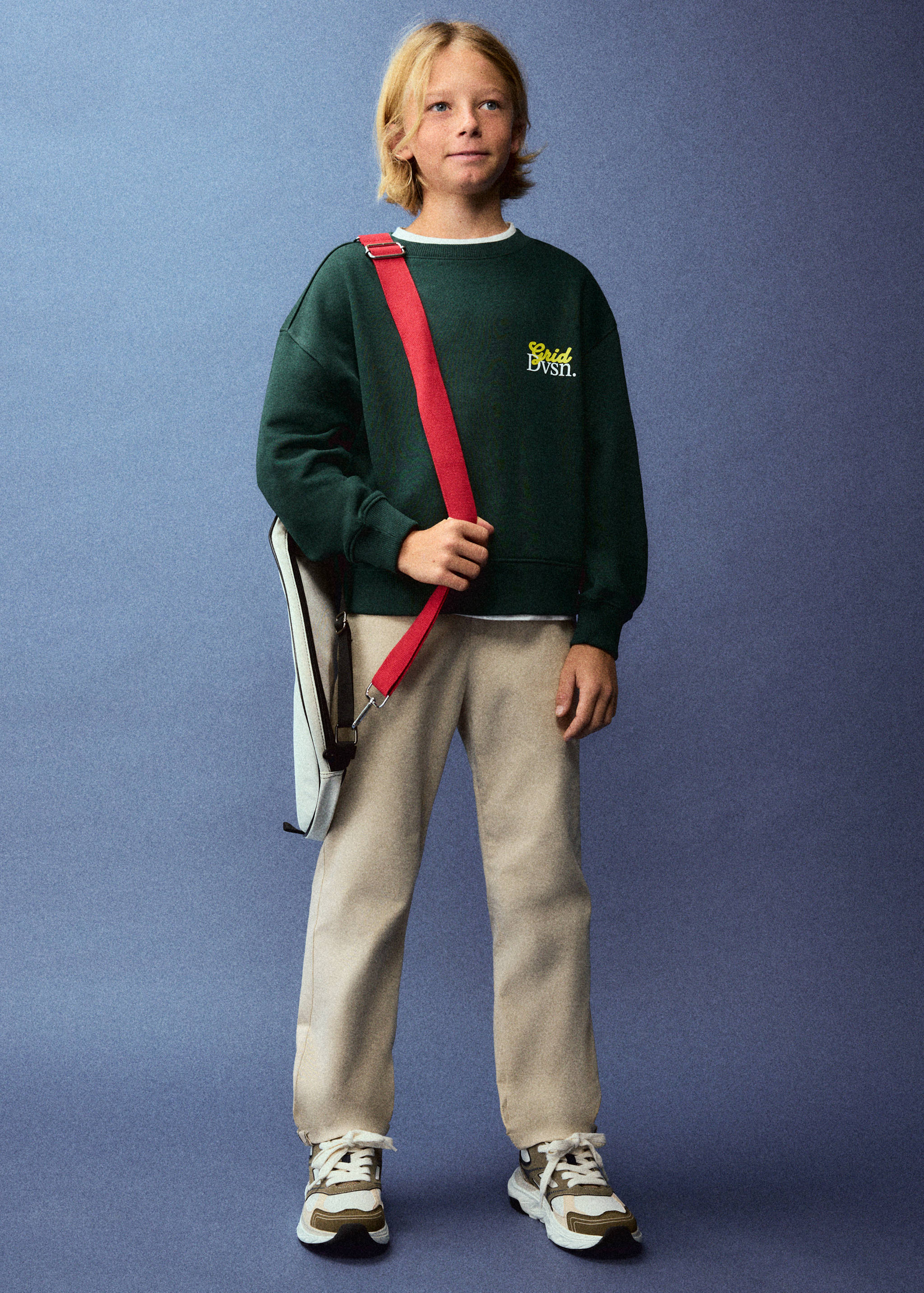 Chino trousers with turn-up hem - General plane