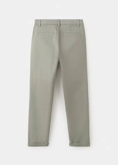 Chino trousers with turn-up hem — Khaki 4