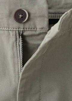 Chino trousers with turn-up hem — Khaki 2