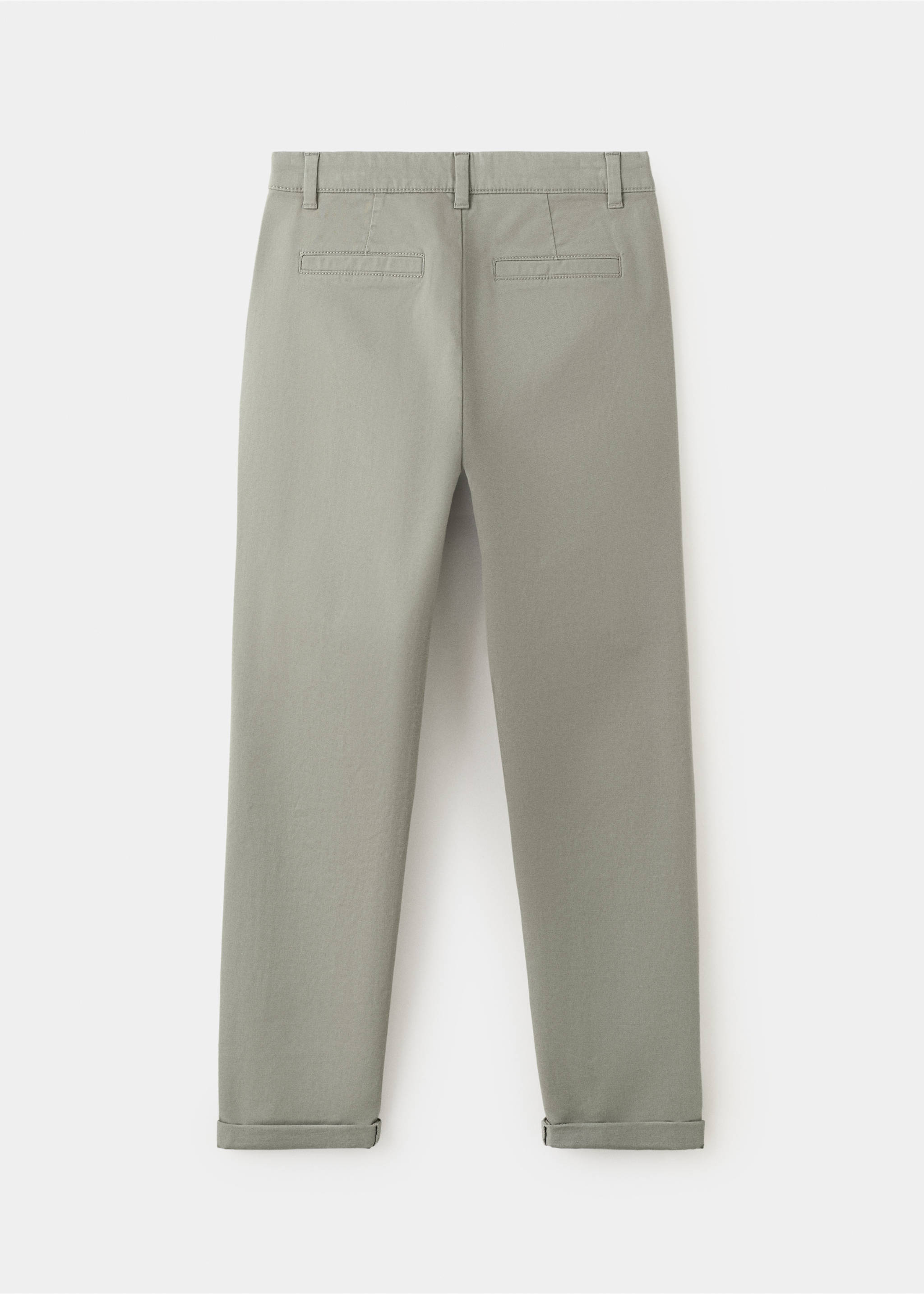 Pantalon chino avec ourlet - Verso de l’article, Kaki. Ref: 37021365-00.