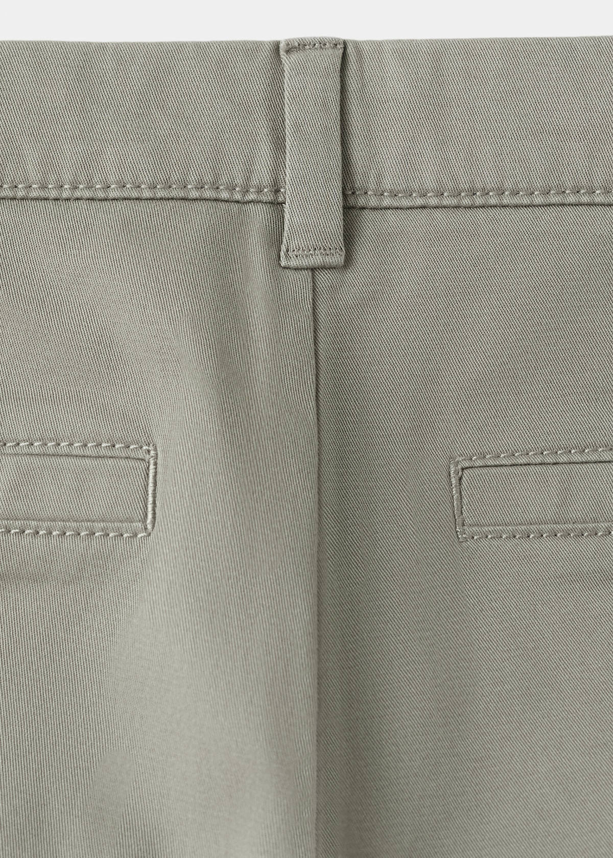 Chino trousers with turn-up hem — Khaki