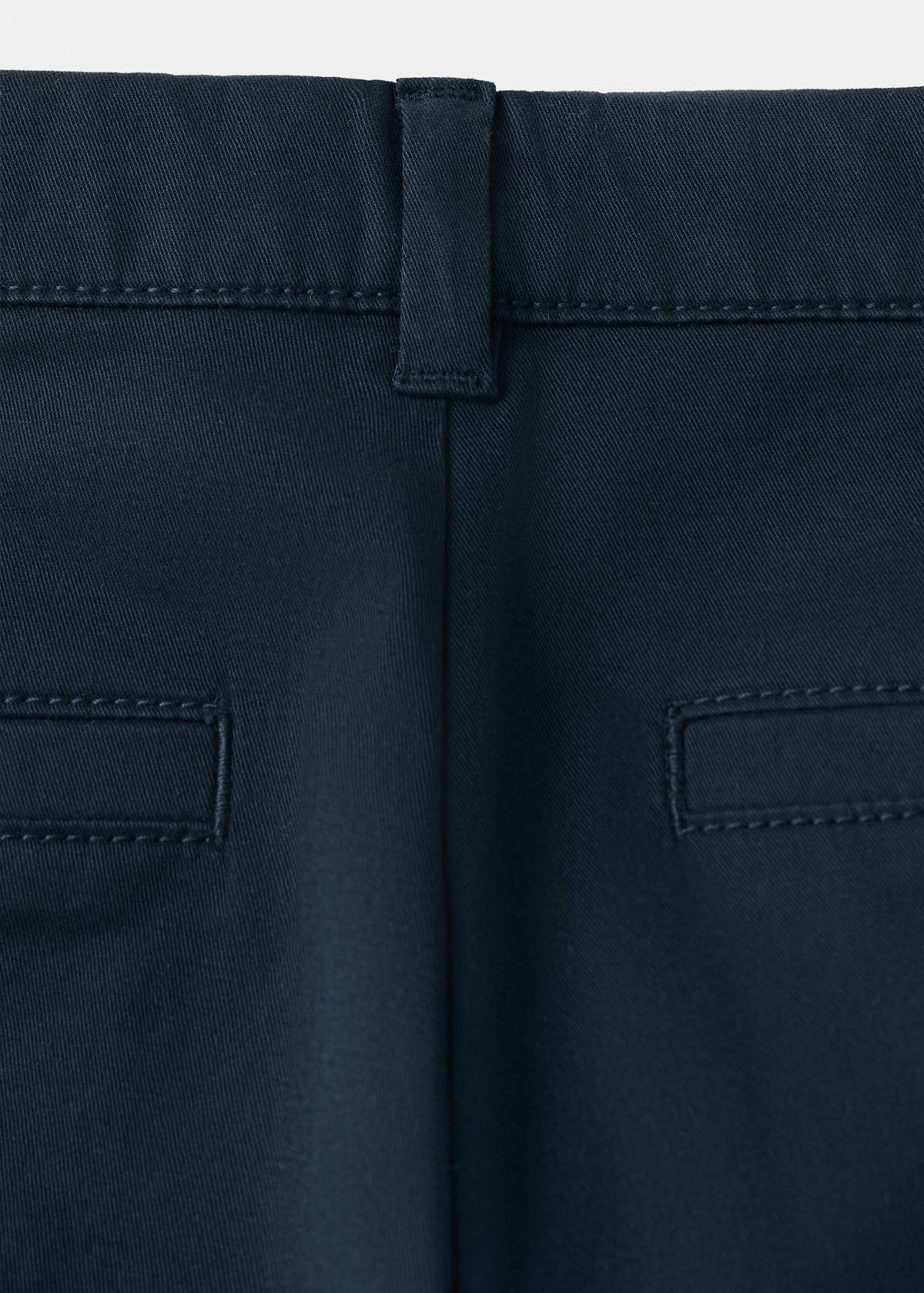 Chino trousers with turn-up hem — Navy