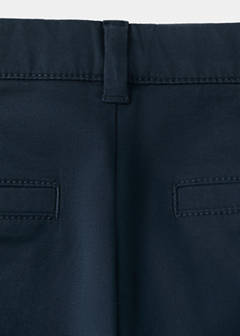 Chino trousers with turn-up hem — Navy 7