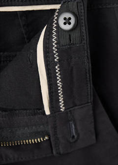 Chino trousers with turn-up hem — Black 2