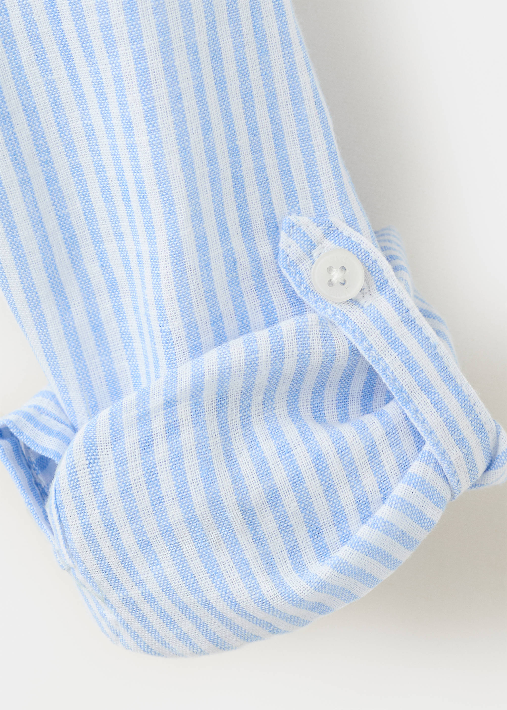 Striped linen-blend shirt - Details of the article 0