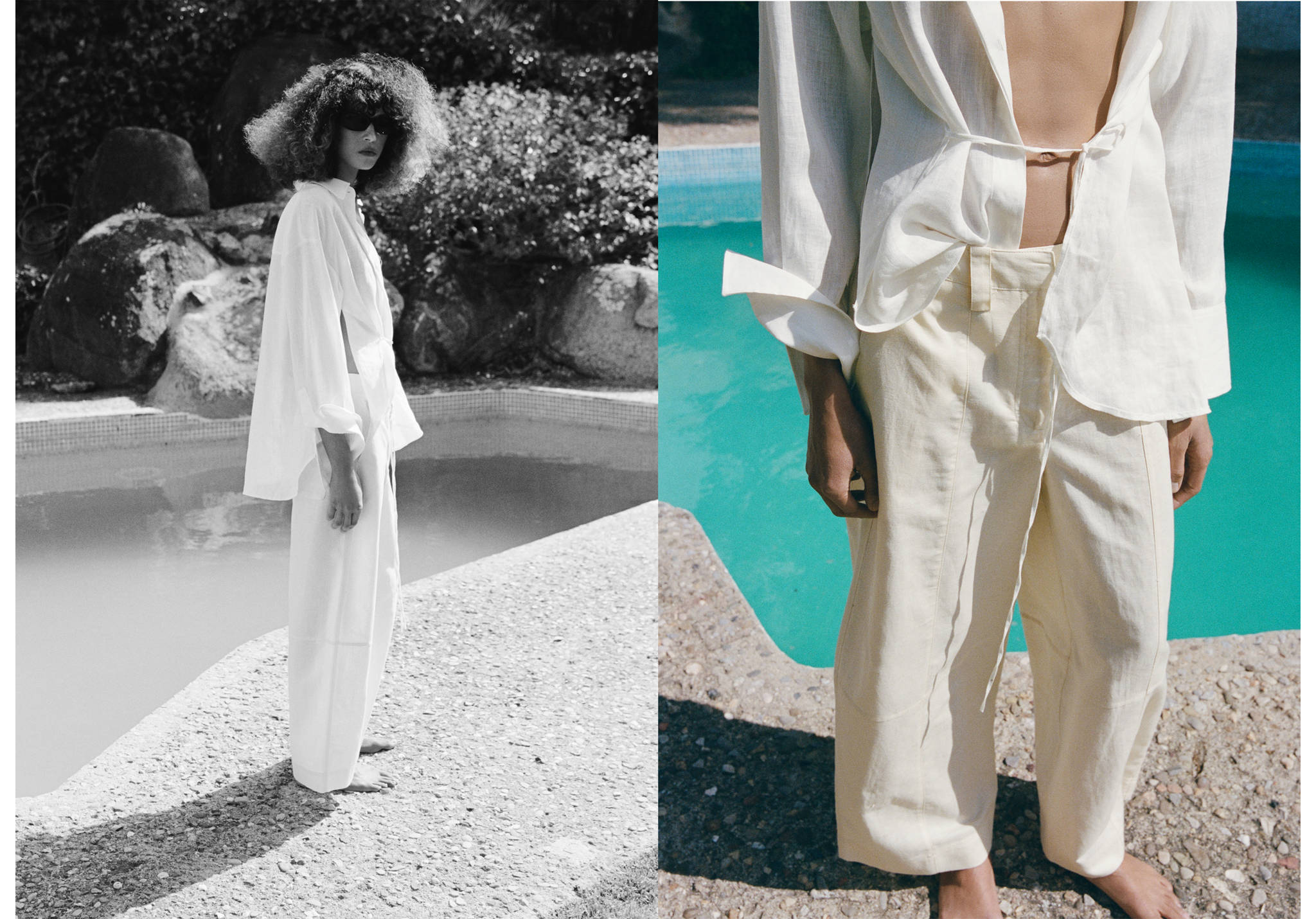 Linen balloon pants - Panoramic plane